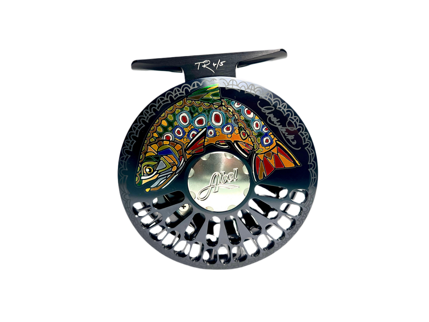 Abel TR Ported Trout Reel 4/5, Larko Brook Trout with Rosewood Handle