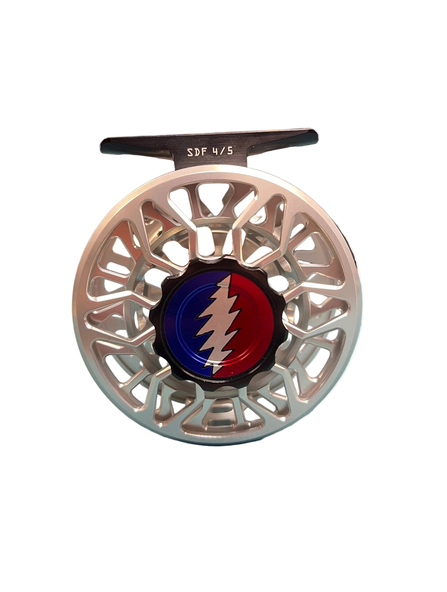 Abel SDF 4/5 Ported Platinum with Platinum Handle & Grateful Dead Drag Knob