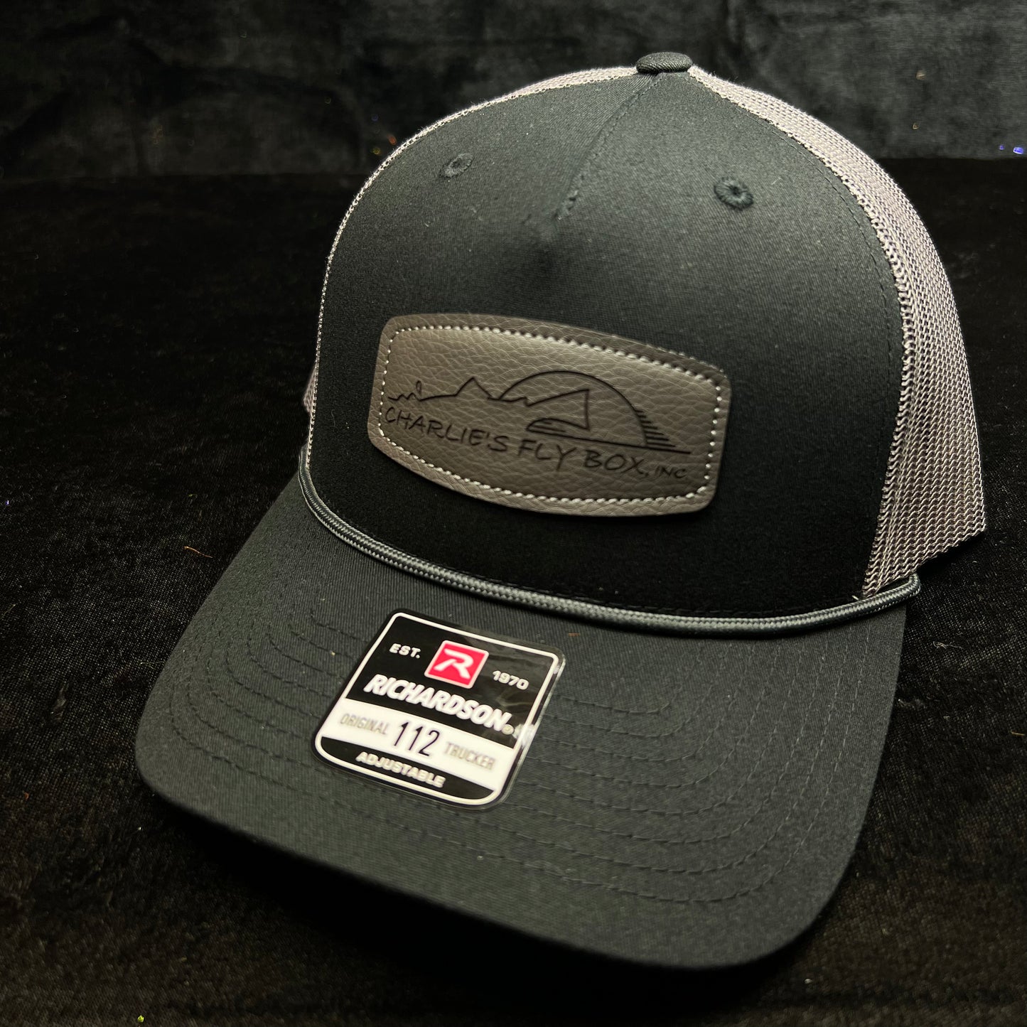 CFB Black/Silver Trucker Hat, Rope Bill