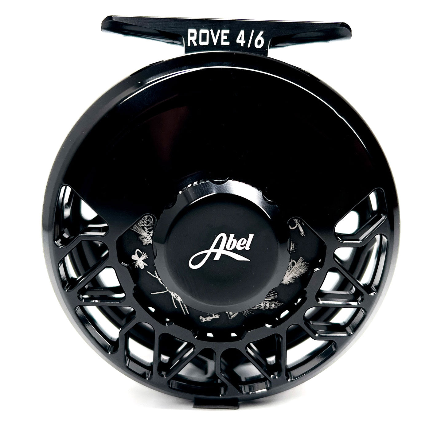 Abel Rove 4/6 Ported, Black with Underwood Freshwater Drag Plate Engraving