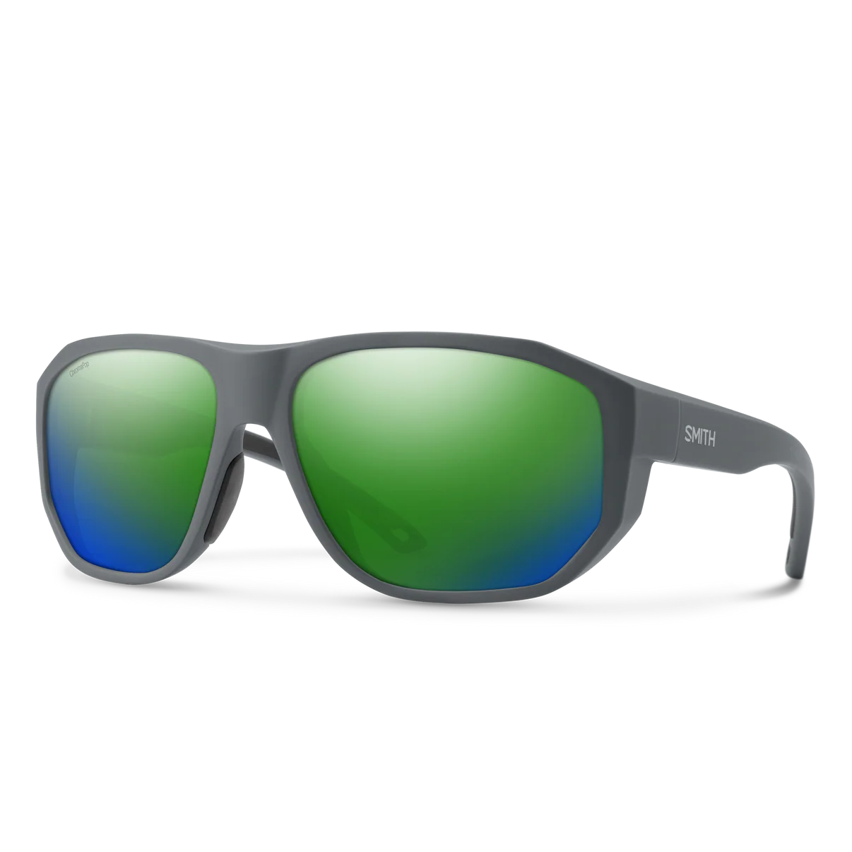 Smith Outrigger Matte Slate Frame W/ ChromaPop Green Mirror Poly Lens