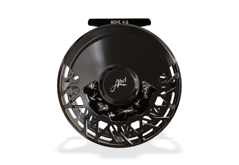 rove 4 6 ported black w black drag knob black metal handle