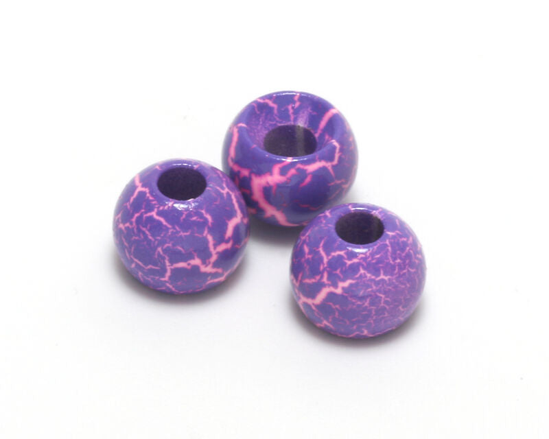 Hareline Crackle Slotted Tungsten Beads