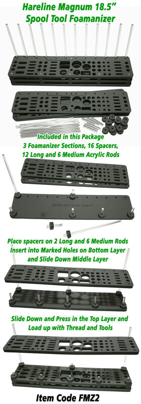 Hareline Magnum Spool / Tool Module Foamanizer 18.5"