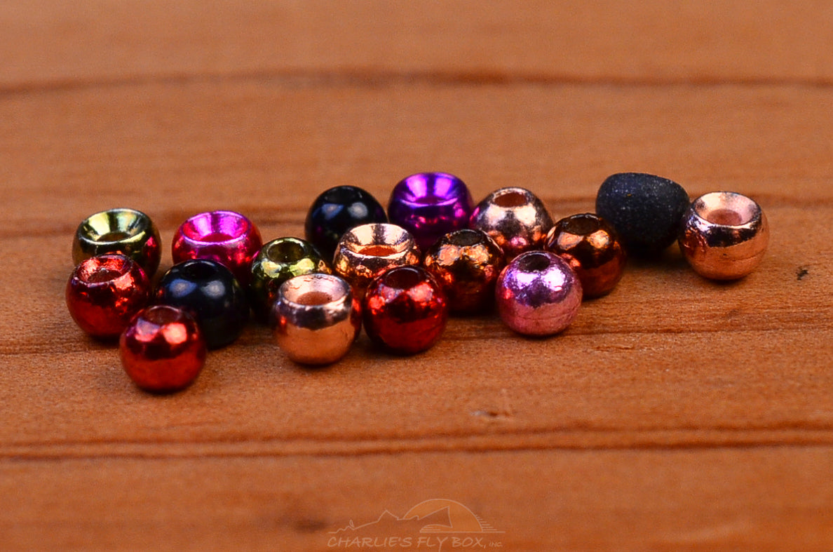 Plummeting Tungsten Beads, (radiant metallic colors)