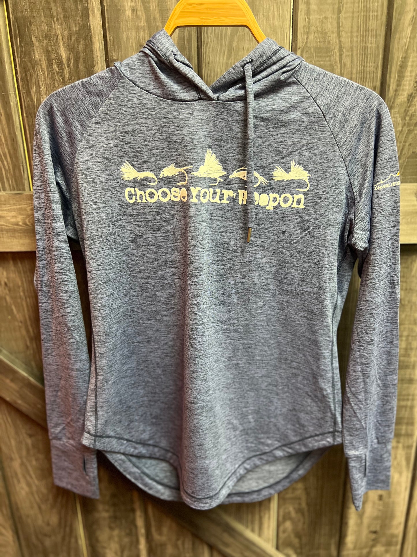 CFB Women's Swerve Sun Hoody with Choose Your Weapon Logo