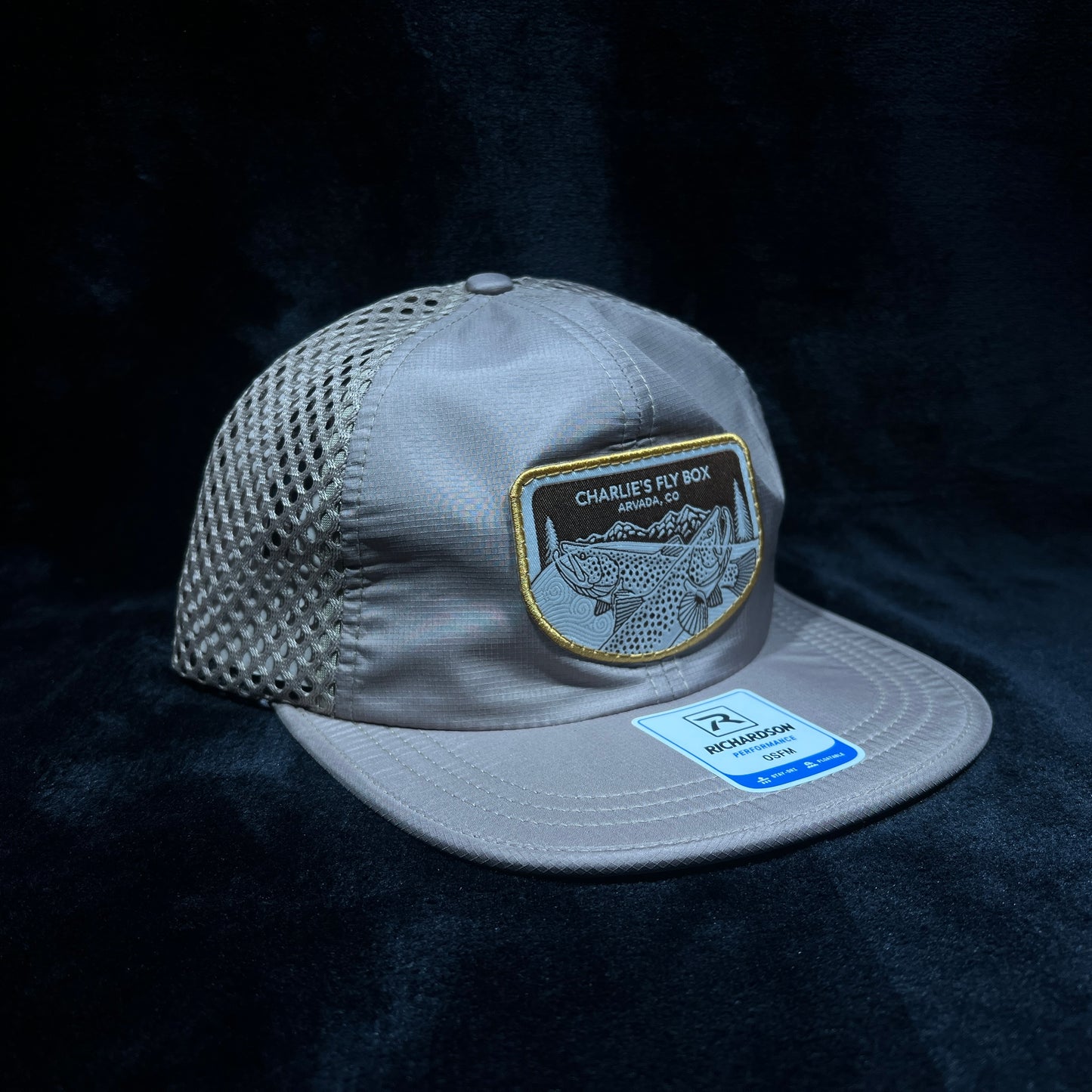 CFB Performance Trucker Hat Tan Underwood Trout Patch