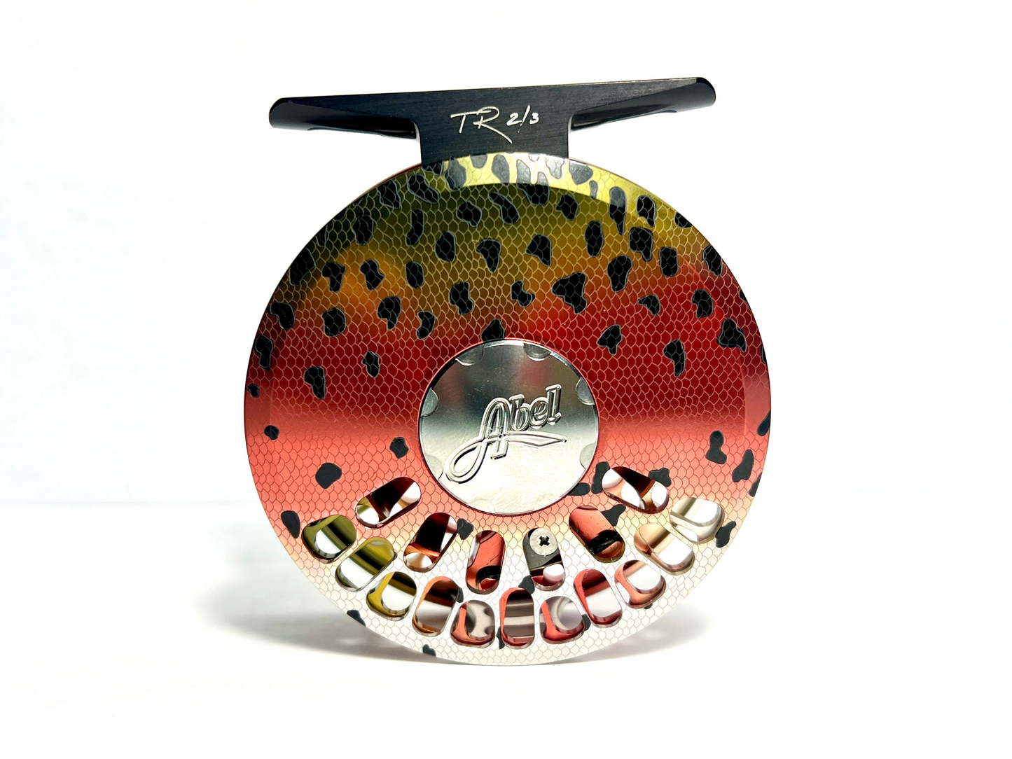 Abel TR 2/3 Trout Reel, Native Rainbow with Platinum Metal Handle