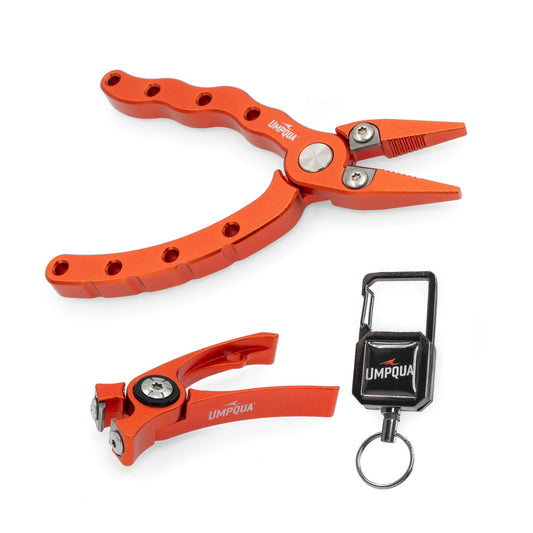 umpqua riverrun trout plier combo w nipper retractor
