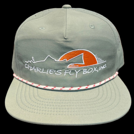 CFB Perforated Roped Trucker Hat, Sage Green
