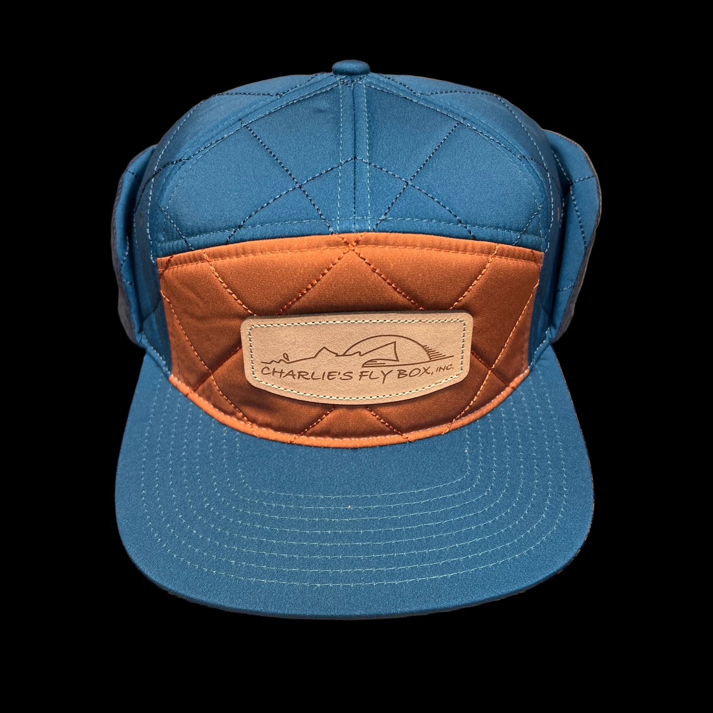 CFB Quilted Ear Flap Leather Patch Hat