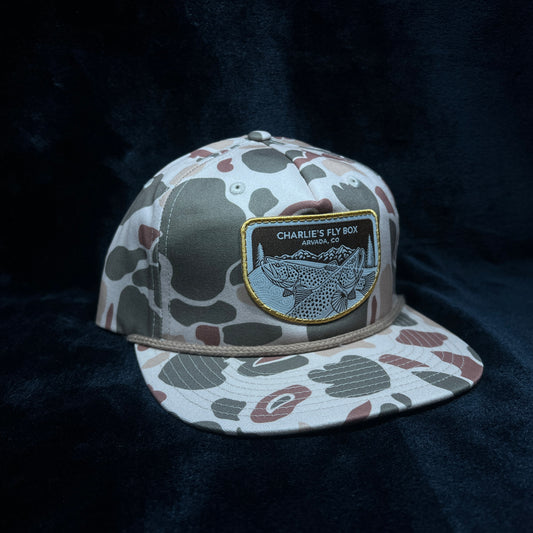 CFB Duck Camo Hat Underwood Trout Logo
