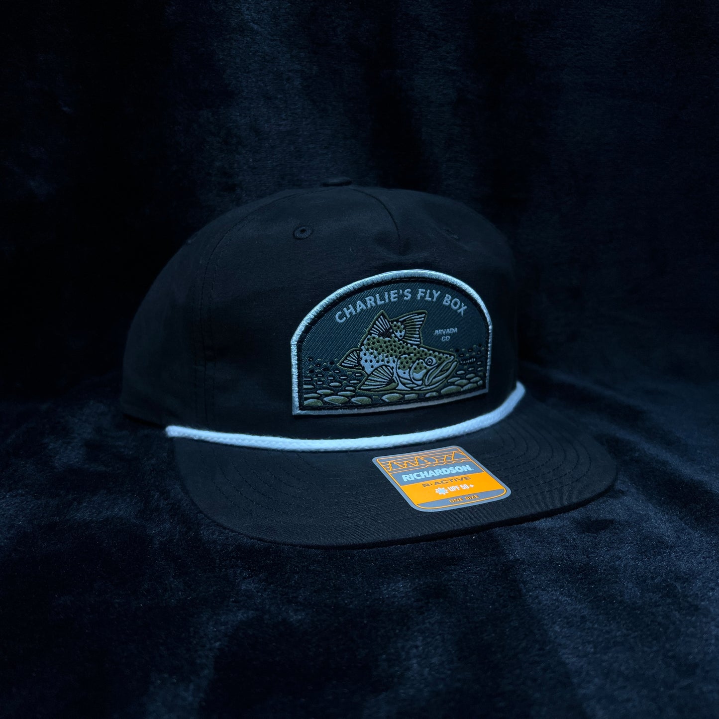 CFB Rope Hat Black W/ Trout Patch
