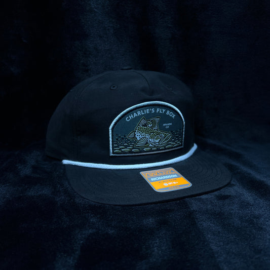 CFB Rope Hat Black W/ Trout Patch