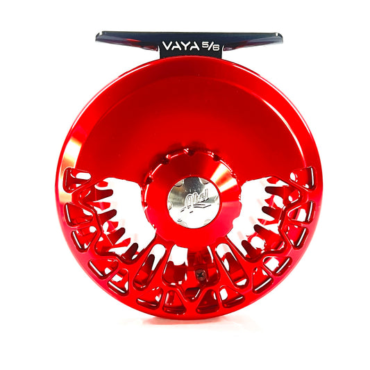 Abel Vaya 5/6 Red with Red Drag Knob and Platinum Aluminum Handle