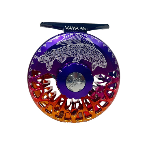 abel vaya 4 5 sunset fade larko graceful grayling w purple drag knob black metal handle