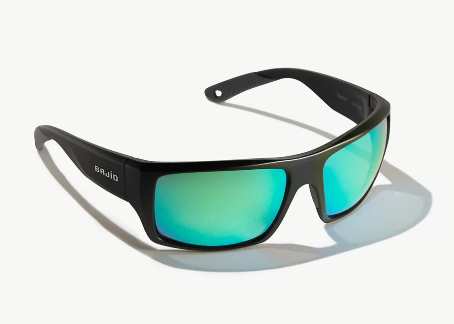 Bajio Nato Polarized Sunglasses w/ Black Matte Frame & Green Mirror Polycarbonate Lens