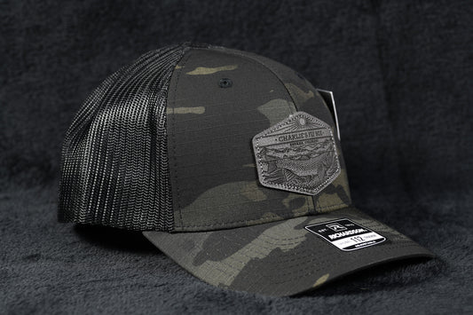 CFB Leather Patch Underwood Logo Camo Hat