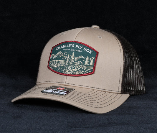 CFB Trucker Hat, Tan/Brown with Underwood Logo