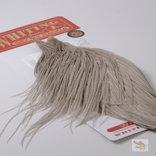 Whiting Bronze Grade Cape, White dyed Light Dun