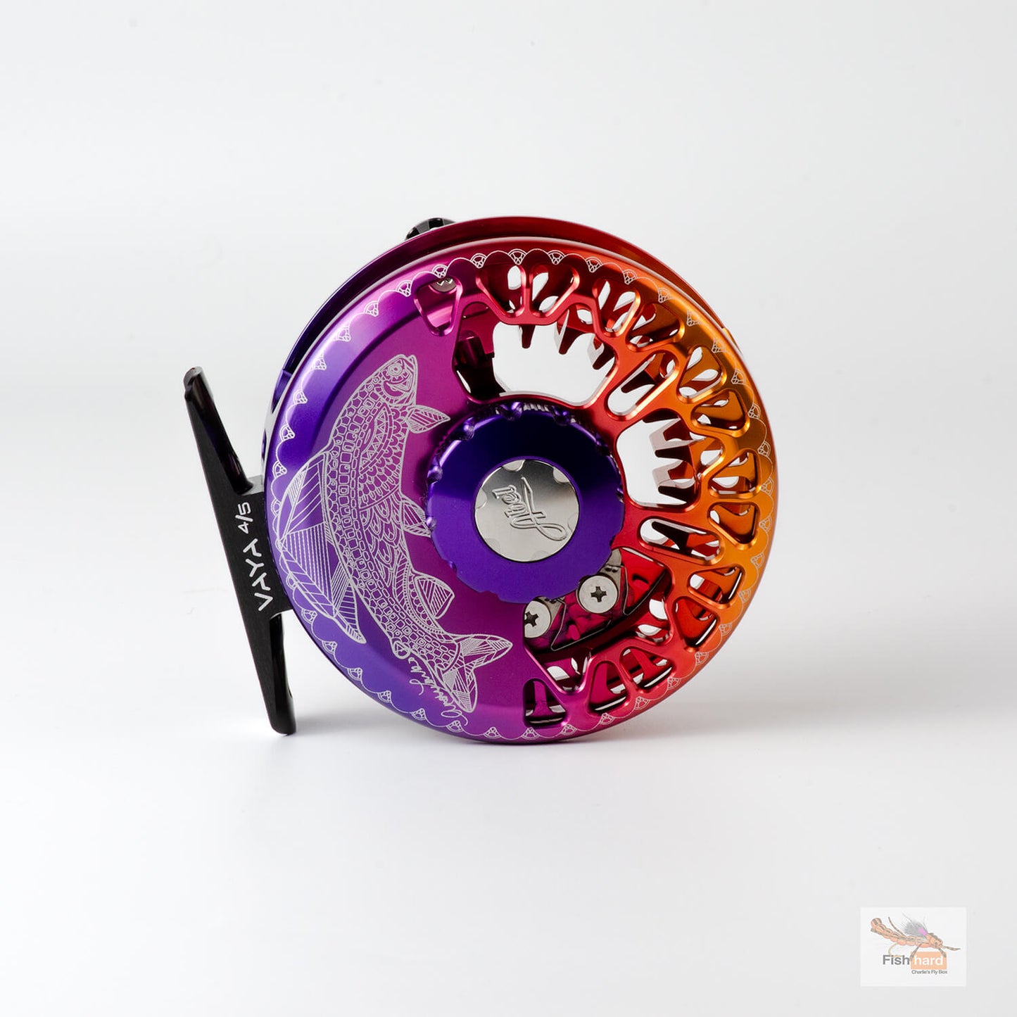 Abel Vaya 4/5 Sunset Fade Larko Graceful Grayling W/ Purple Drag Knob & Black Metal Handle