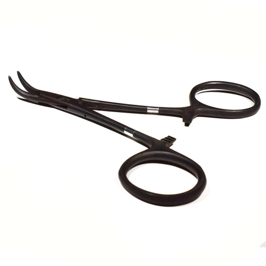 Dr. Slick Curved Forceps 5 Inch, Black