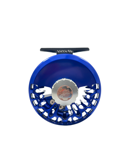 Abel Vaya 5/6 Reel Blue III/Platinum Drag Knob/Platinum Handle