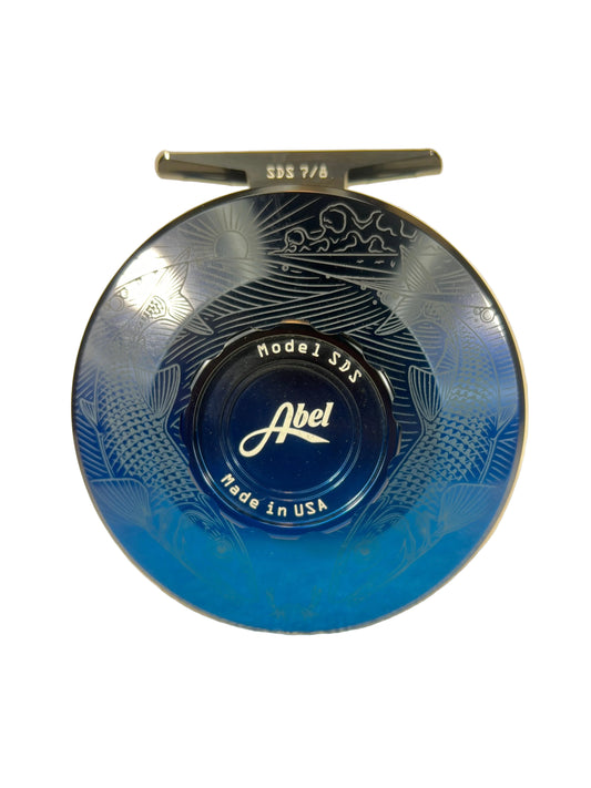 abel sds 7 8 black blue fade w platinum metal handle tailing bones engraving