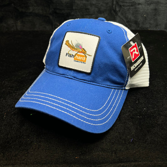 CFB Soft Trucker Hat, Blue/White, Fish hard Patch