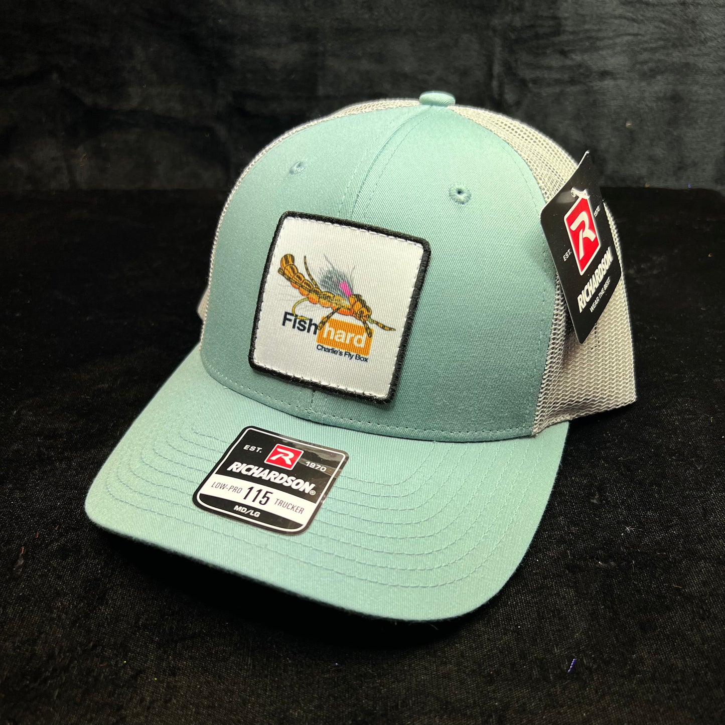 CFB Fish Hard Gray/Green Trucker Hat