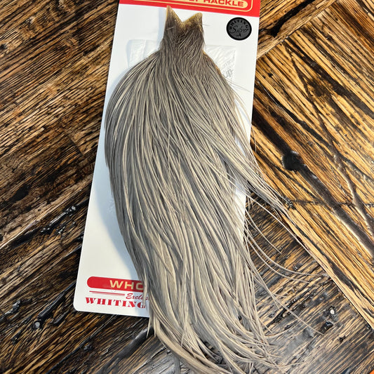 Whiting Silver Grade Cape, White dyed Light Dun