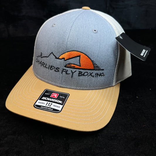 CFB Trucker Hat, Tan/Gray/Cream with OG Logo