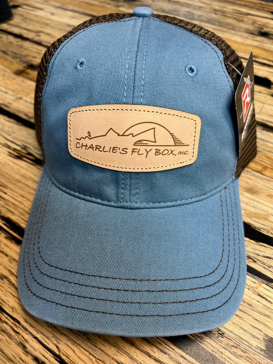 CFB Trucker Hat, Blue/Brown with Leather Patch