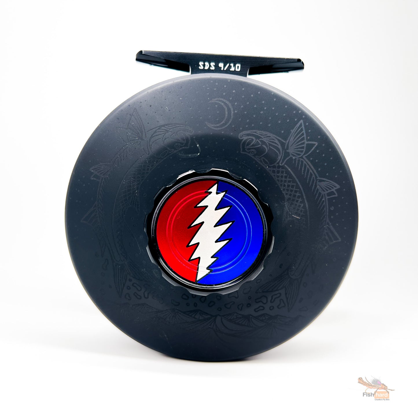 Abel SDS 9/10 Matte Black with Underwood Moondance Engraving and Grateful Dead Drag Knob