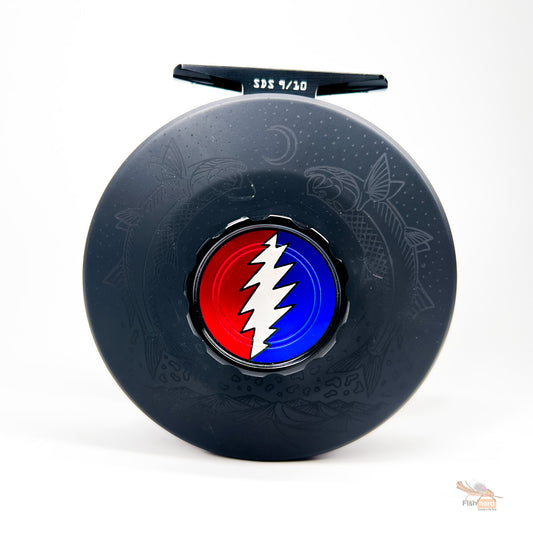 Abel SDS 9/10 Matte Black with Underwood Moondance Engraving and Grateful Dead Drag Knob