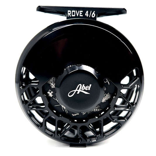 Abel Rove 4/6 Ported, Black with Underwood Freshwater Drag Plate Engraving
