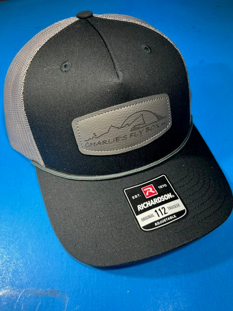 CFB Black/Silver Trucker Hat, Rope Bill