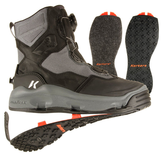 Korkers Dark Horse Wading Boot with Felt & Kling-On Soles
