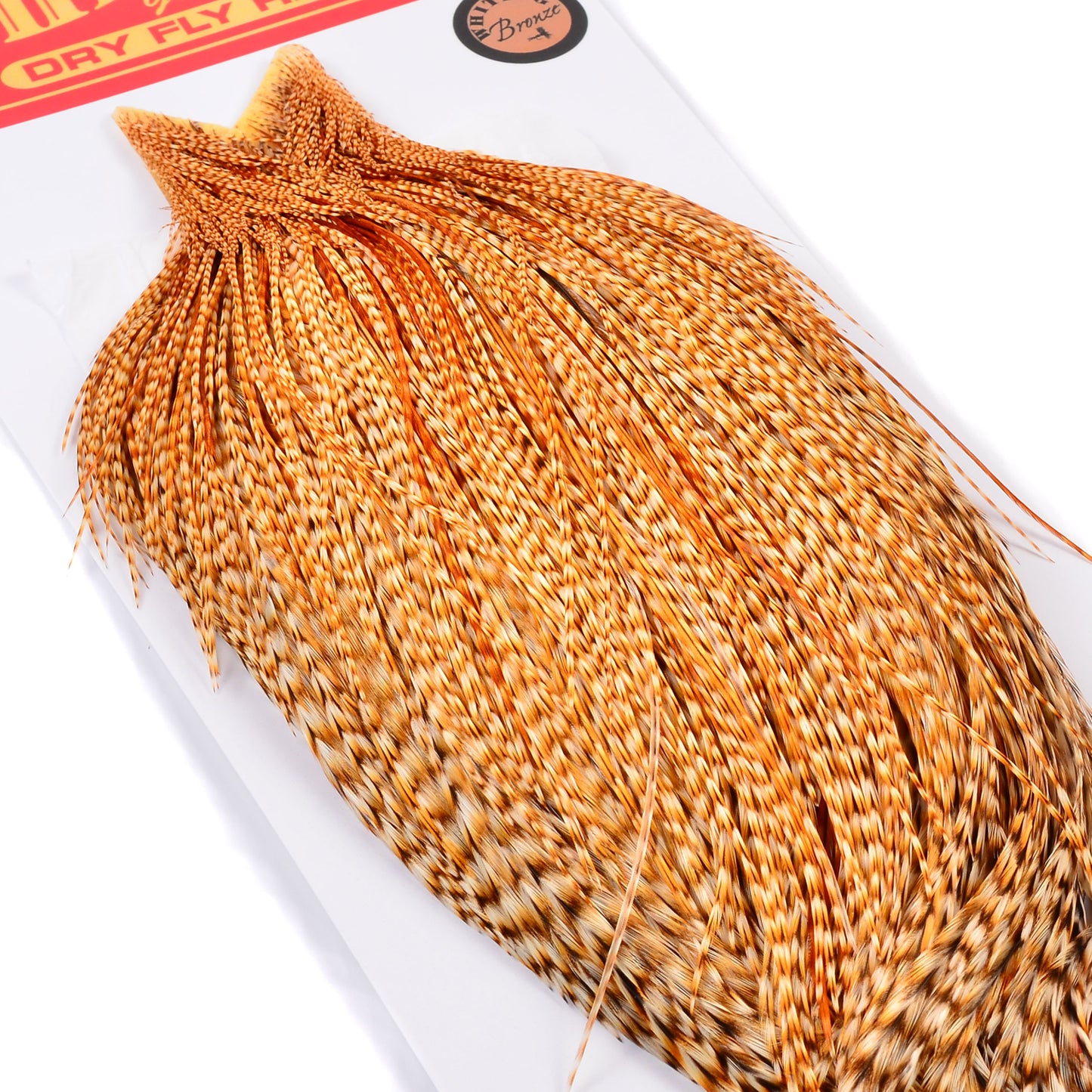 Whiting Bronze Grade Rooster Cape, Barred Medium Ginger