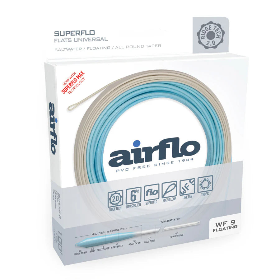 Airflo SUPERFLO RIDGE 2.0 FLATS UNIVERSAL TAPER - CLOSEOUT