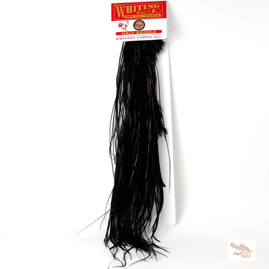 Whiting Bronze Grade Half Midge Saddle, Dyed Black