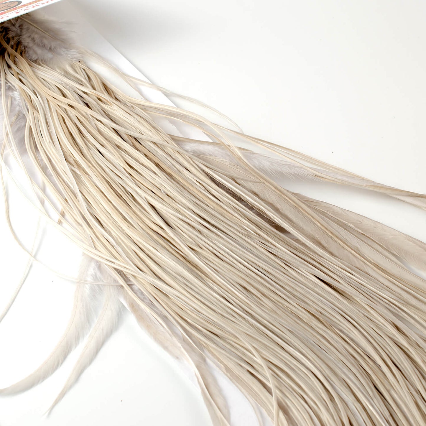Whiting Bronze Grade Half Midge Saddle, White Dyed Light Dun