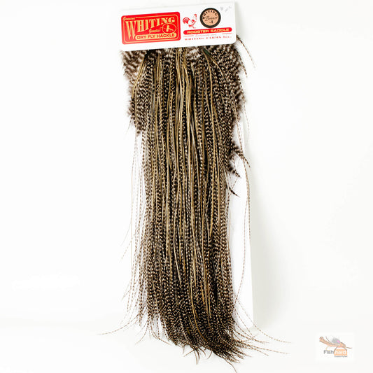 Whiting Bronze Grade Midge Saddle Grizzly Variant