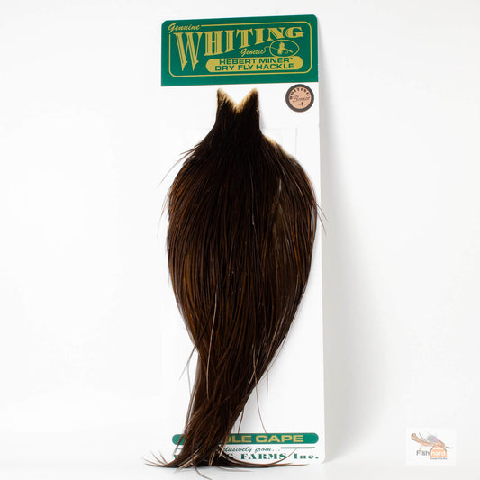 Whiting Hebert Bronze Grade Cape, Dark Brown Dun
