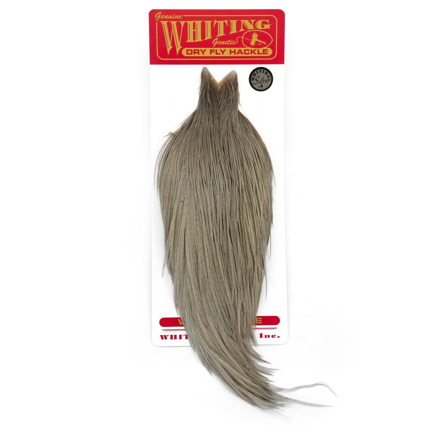 Whiting Silver Grade Cape, White Dyed Medium Dun