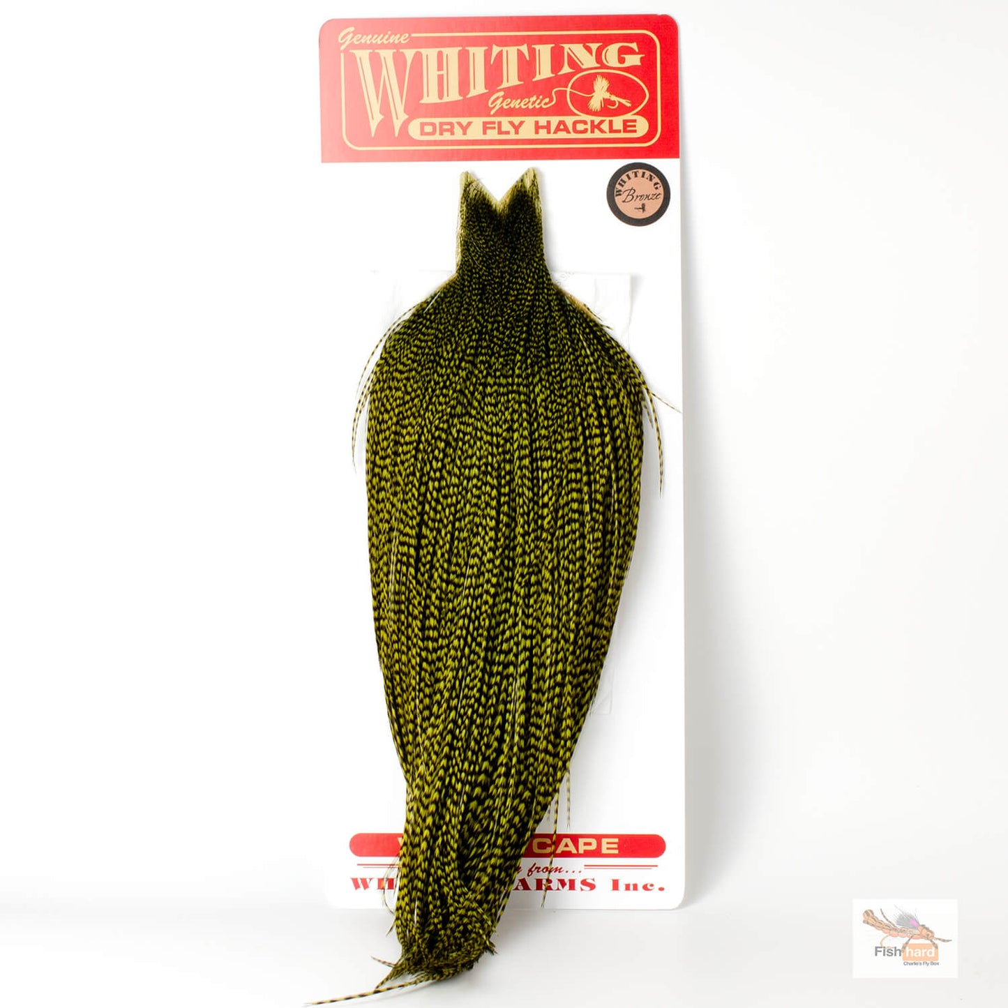 Whiting Bronze Grade Cape, Grizzly Dyed Olive
