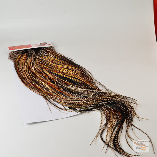 Whiting Bronze Grade Midge Saddle Grizzly Variant