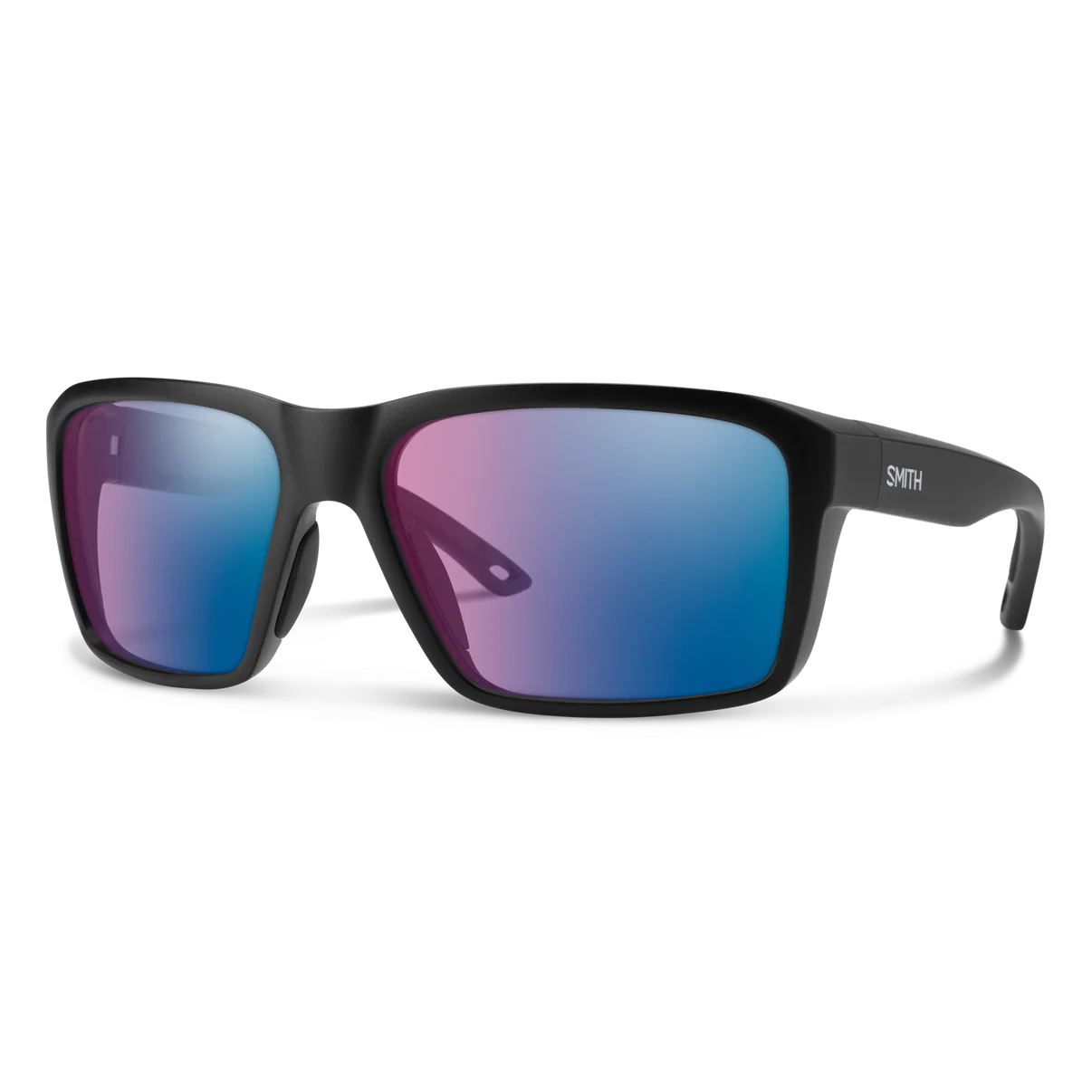Smith Backcast Matte Black Frame W/ Polarchromic Rose Blue Mirror Glass Lens