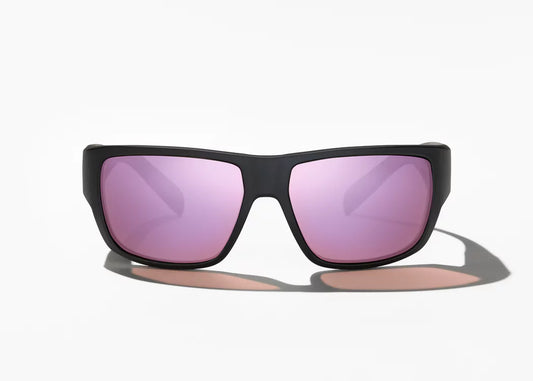 Bajio Piedra Polarized Sunglasses Black Matte Frame w/ Rose Mirror Polycarbonate Lens