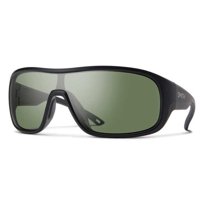 Smith Spinner Matte Black + ChromaPop Polarized Gray Green Lens